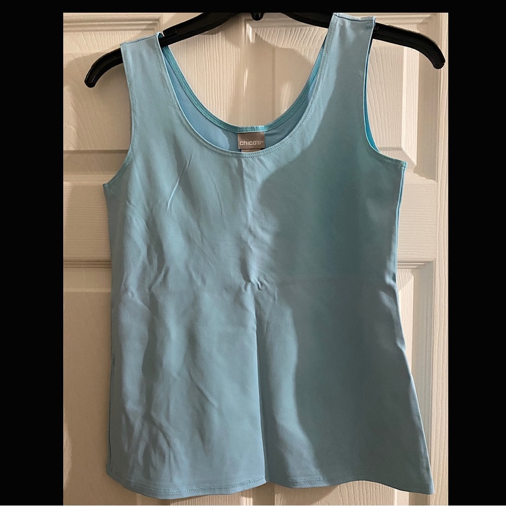 Chico’s Turquoise Stretchy Tank (Size 0/S)